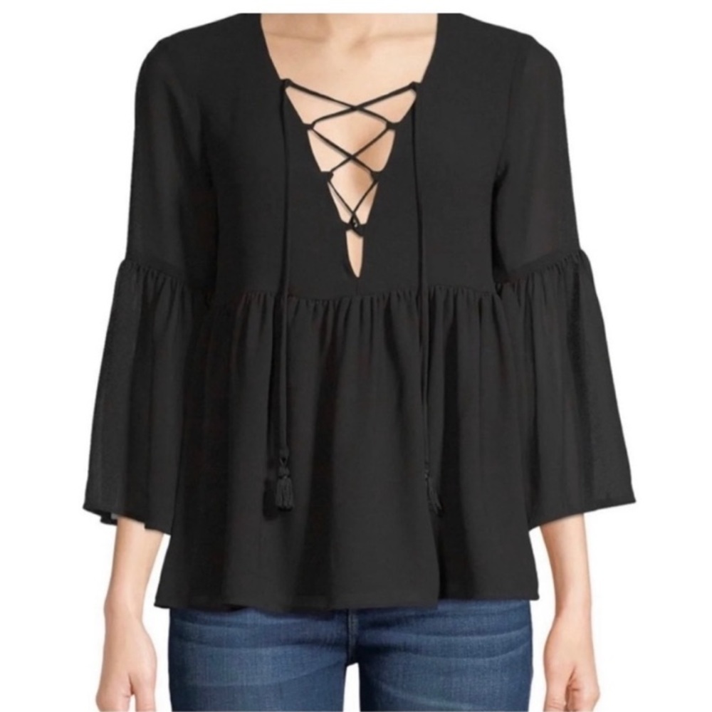 “SHOW ME YOUR MUMU” Poet Lace Up Top